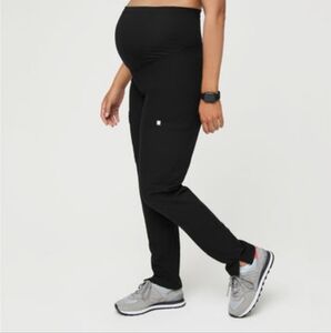 Women's Black Yola™ Maternity - Skinny Scrub Pants - L / Black